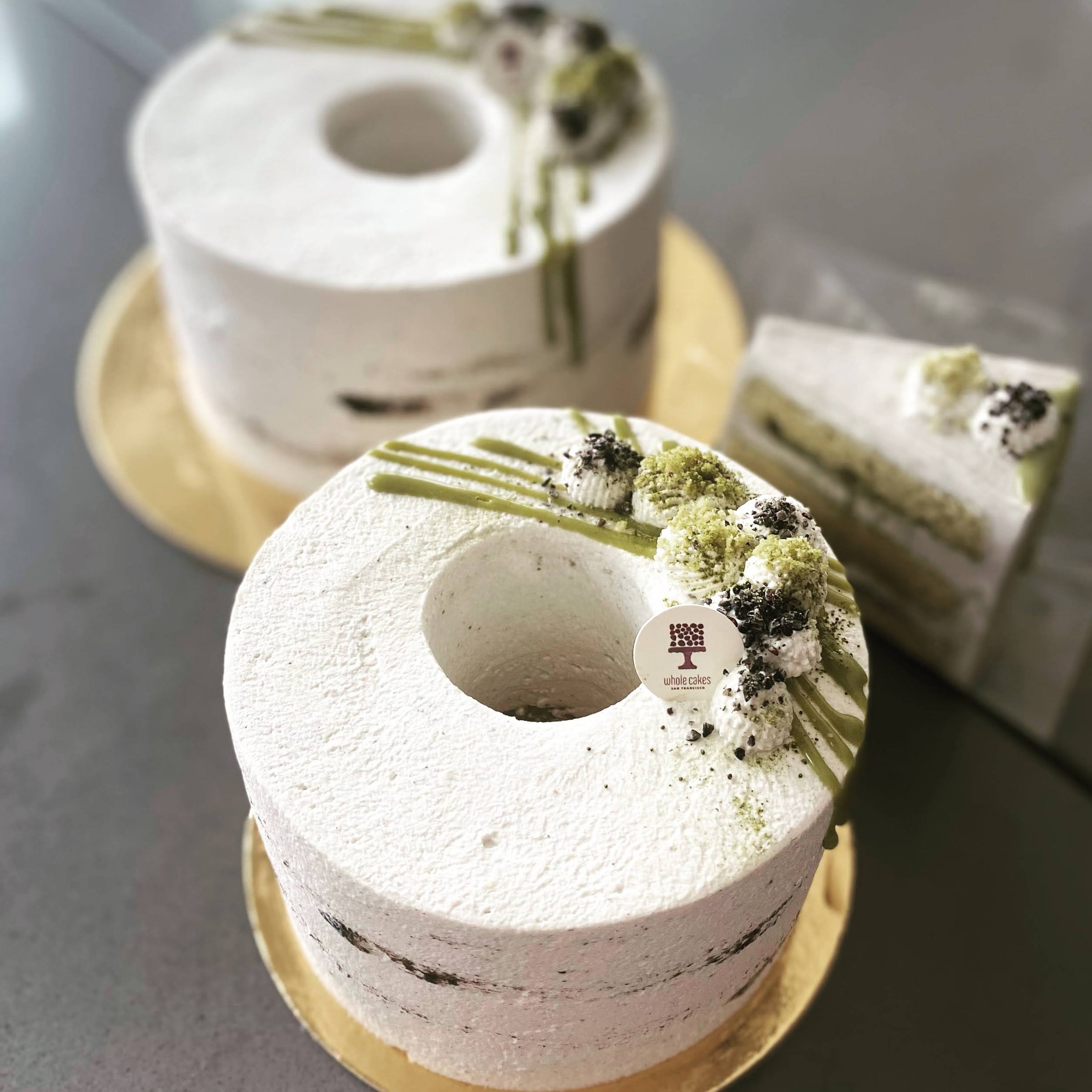 CAKE II ASH design by SOGOKAGU⑤ TA2609 Green Tea Black Sesame Cake | Whole Cakes
